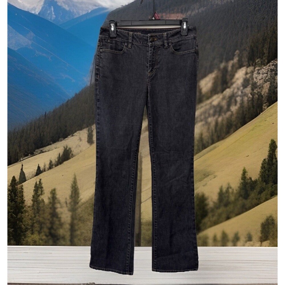 Y2K 2012 Talbots Heritage Bootcut Jeans Womens Sz 2/26 Black Washed Stretch Chic
